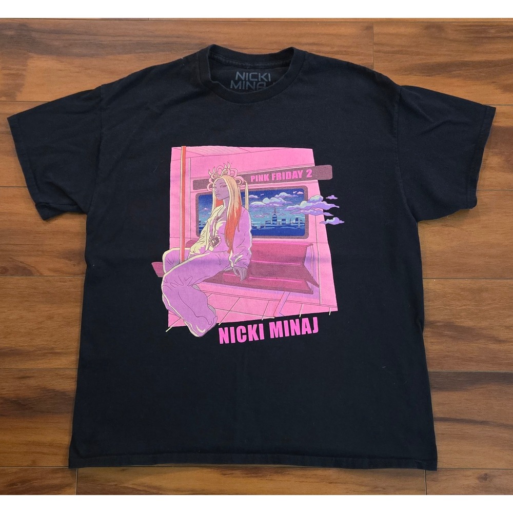 Nicki Minaj Pink Friday 2 Subway T-Shirt Unisex L Official Merch Lo-Fi Cover Tee